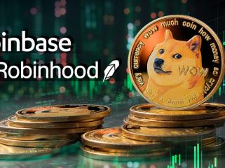 近 5 亿美元狗狗币流入 Coinbase 和 Robinhood，DOGE 上涨 12%